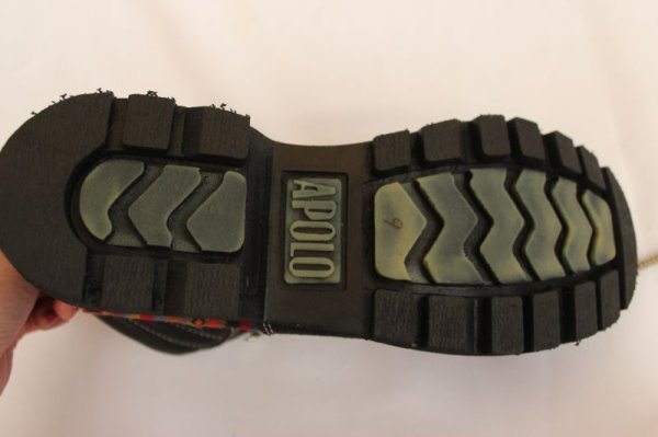 画像6: 革製トレッキングシューズ(アンデスの布)ネイビー色　15500→14000円！(送料込み) (6)