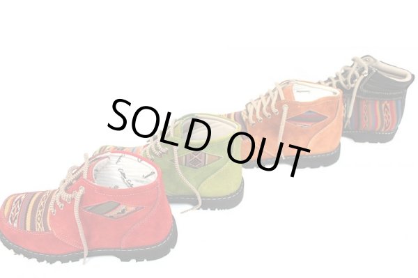 画像7: 革製トレッキングシューズ(アンデスの布)カフェ色　15500→14000円！(送料込み) (7)