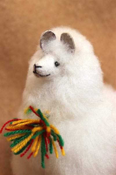 画像2: 100％アルパカ(アルパカホワイトS)送料込み (2)