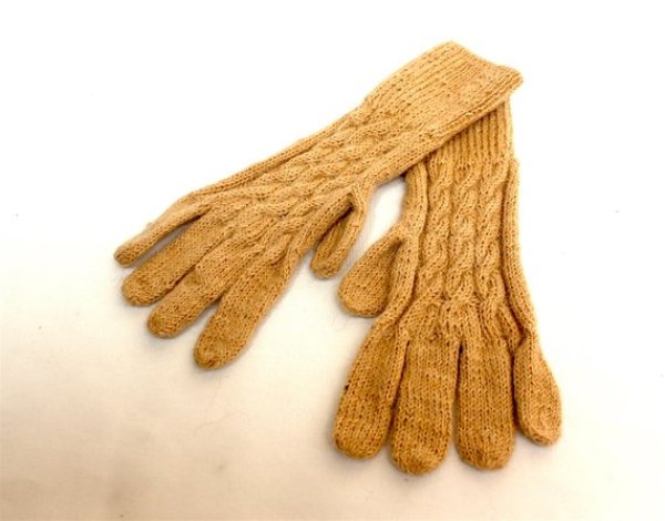 画像4: アルパカ100％手袋　手編み(送料無料) (4)