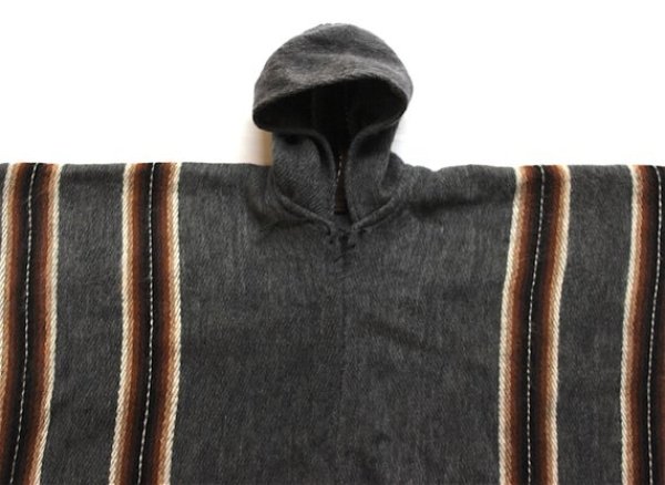 画像3: アルパカ　メンズポンチョ　アンデス民族衣装(送料無料) (3)