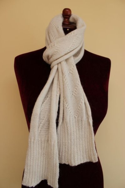 画像5: 編みがかわいらしい！　手編みアルパカ100％マフラー(送料込み) (5)