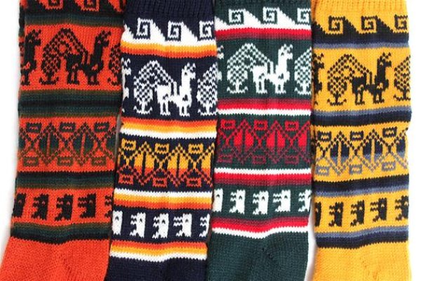 画像6: アルパカ靴下　カラフルカラーロング (6)