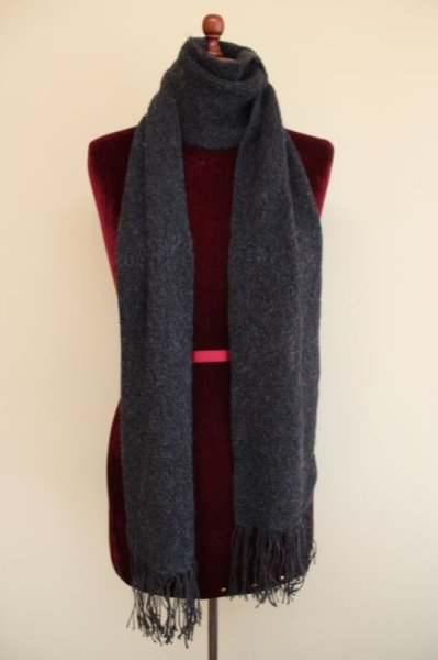 画像3: 男女兼用　温かさならこれ！　手編みアルパカ100％マフラーフリンジ(送料込み) (3)