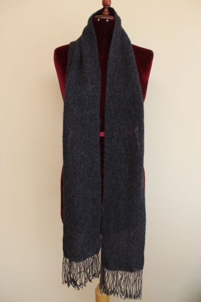 画像8: 男女兼用　温かさならこれ！　手編みアルパカ100％マフラーフリンジ(送料込み) (8)