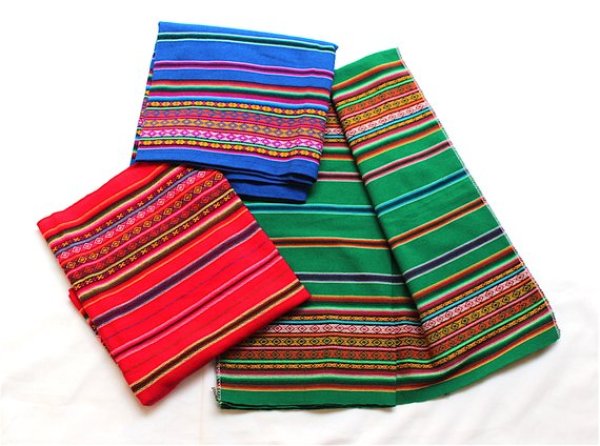 画像7: アンデス伝統布アワヨ おしゃれ（Mサイズ） (7)