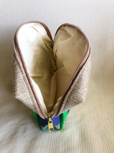 画像3: 伝統柄リネンポーチ(送料込み) (3)