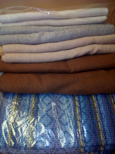 画像11: 機織りアルパカ100％マフラー モスグリーン(送料無料) (11)