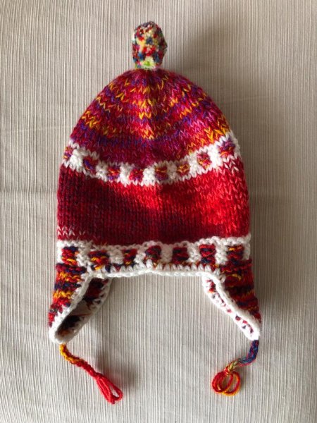 画像2: 手編み　アルパカニット帽子　子供用(送料込み) (2)