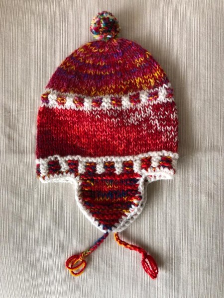 画像3: 手編み　アルパカニット帽子　子供用(送料込み) (3)