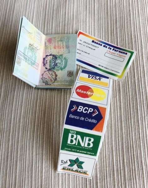 画像2: ミニパスポート青セット（ミニチュア）送料無料 (2)