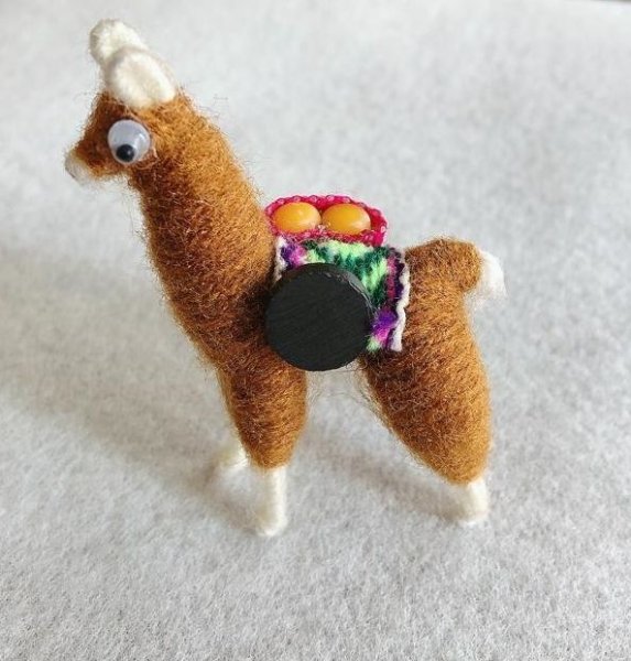 画像2: 手作り　リャマのマグネット（送料無料） (2)