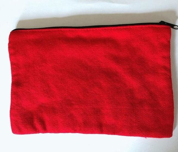 画像2: 手作りアンデス刺繍ケース大 赤 送料無料 (2)