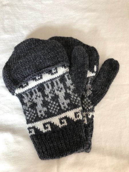 画像2: アルパカ手袋(ミトン付)　送料無料 (2)