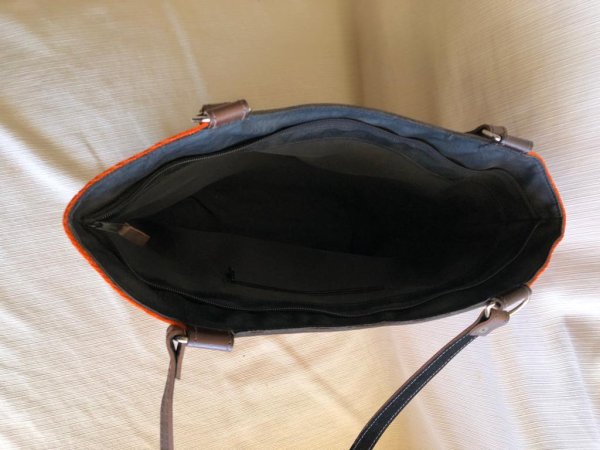 画像8: おしゃれバッグL,Mサイズ（伝統布と本革） (8)