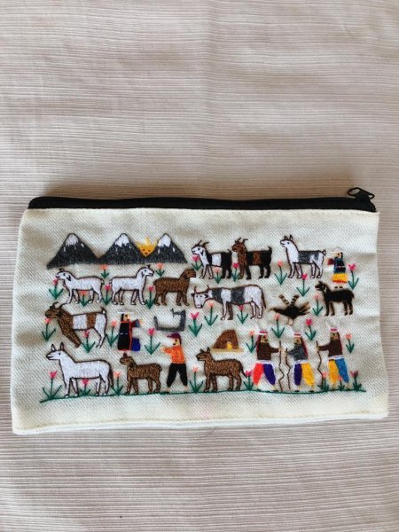 画像3: 手作りアンデス刺繍ケースセット(大、小サイズ)　送料無料 (3)