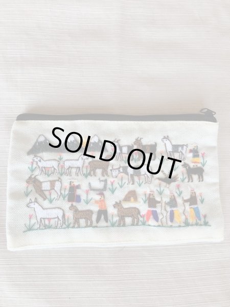 画像3: 手作りアンデス刺繍ケースセット(大、中サイズ)　送料無料 (3)