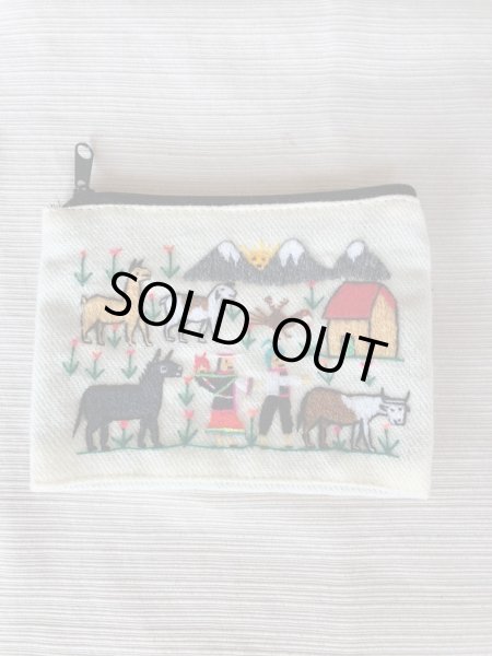 画像2: 手作りアンデス刺繍ケースセット(大、中サイズ)　送料無料 (2)