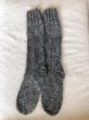 画像3: 靴下ソックス アルパカ100％ 温かい手編み 高品質 グレイ１足〜３足セット 送料無料 (3)