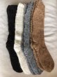 画像7: 靴下ソックス アルパカ100％ 温かい手編み 高品質 グレイ１足〜３足セット 送料無料 (7)