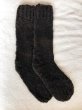 画像2: 靴下ソックス アルパカ100％ 温かい手編み 高品質 黒色１足〜３足セット 送料無料 (2)