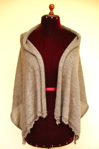 画像2: アルパカ100％ 透かし編みストール(送料込み) (2)