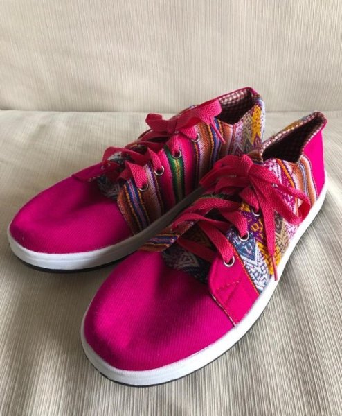 画像2: 伝統布のスニーカー ミドルカット（送料無料） (2)