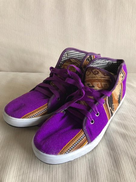 画像3: 伝統布のスニーカー ミドルカット（送料無料） (3)