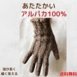 画像1: アルパカ100％手袋 指細見え 手編み(送料無料) (1)