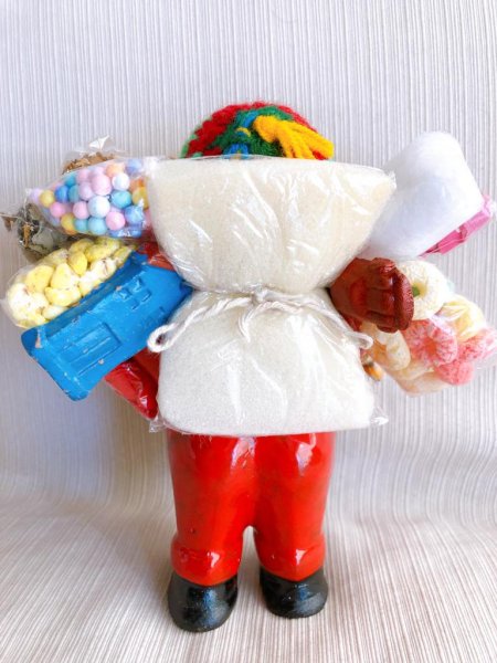 画像4: 赤色 祈祷済みエケコ人形　面白丸顔 18cm(送料無料) (4)