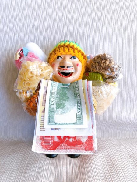 画像2: 赤色 祈祷済みエケコ人形　面白丸顔 18cm(送料無料) (2)