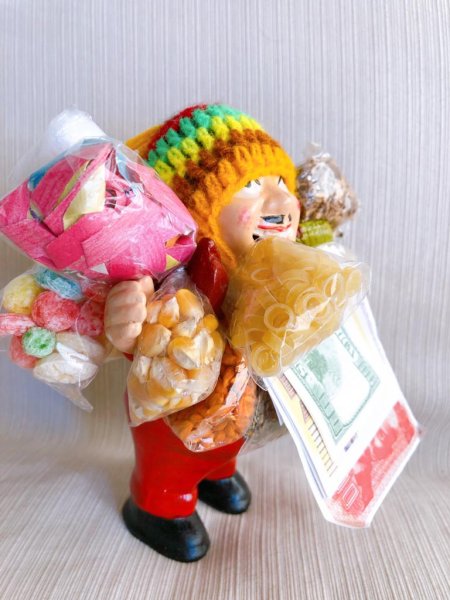 画像3: 赤色 祈祷済みエケコ人形　面白丸顔 18cm(送料無料) (3)