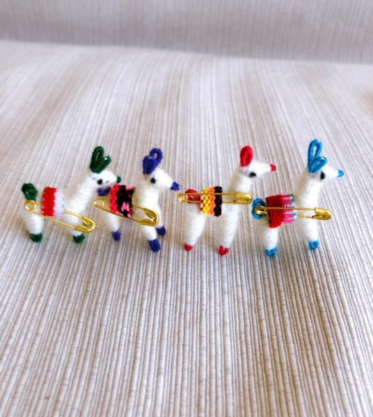 画像4: リャマ(ラマ)のピンバッチ 手作り（送料無料） (4)