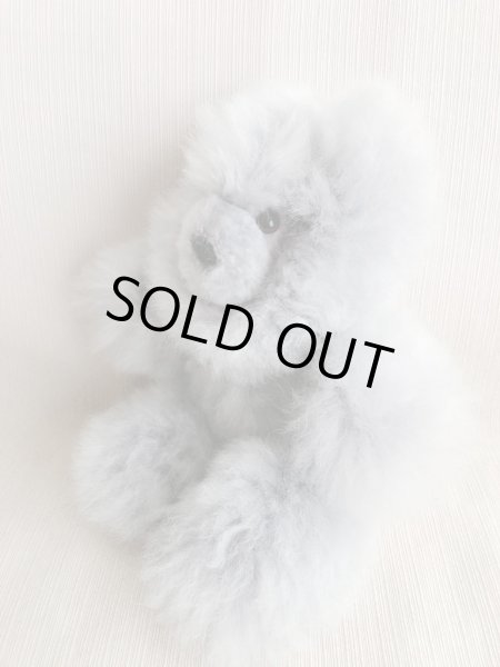 画像4: アルパカぬいぐるみ くま ベビーアルパカ ふわふわ 希少グレイ リアル30cm  (4)