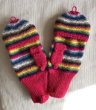 画像4: アルパカ100％手袋(２ＷＡＹミトンカバー付) 手編み 温かい おしゃれ 赤 送料無料 (4)