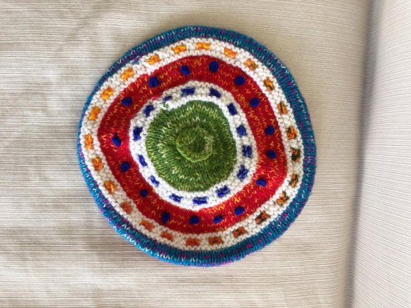 画像4: アルパカニット帽子 ベレー帽‘手編みカラフル 送料無料 (4)