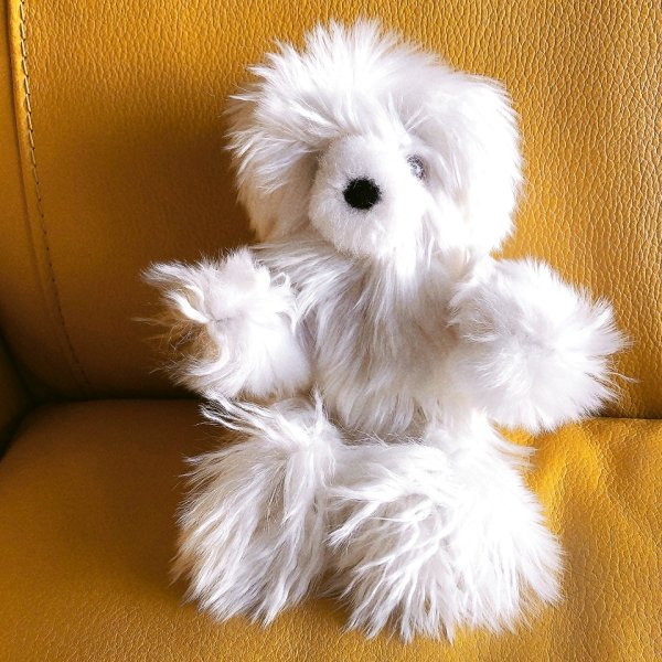 画像2: アルパカベビースリ ぬいぐるみ くま 希少 高品質リアル 白ホワイト26cm  (2)