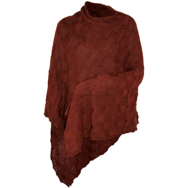 画像3: アルパカ100％ 手編みおしゃれポンチョ（カラー各種）　(送料無料) (3)