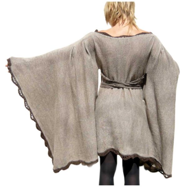 画像2: アルパカ100％ おしゃれポンチョ 蝶々(送料無料) (2)