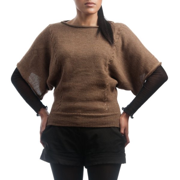 画像1: アルパカ100％ニットセーター リアル　L、XL,XXLサイズ (1)