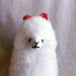 画像1: アルパカぬいぐるみ リアル モコモコ 白ホワイトL 耳がかわいい アルパカ100％ 送料無料 (1)