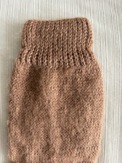 画像1: アルパカレッグウォーマー無地 カフェ(送料込み)