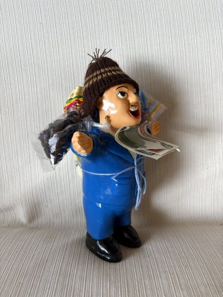 画像2: 全身青色！学業成就 祈祷済みエケコ人形 18cmハート付 (送料無料) (2)