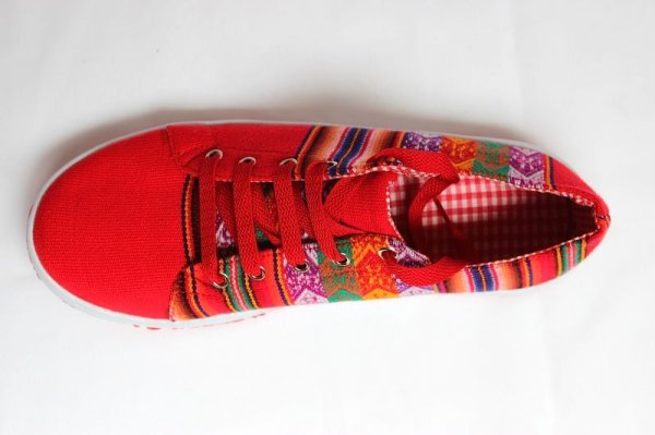 画像4: 伝統布のスニーカー（アンデスの布アワヨ）送料無料 (4)