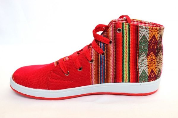 画像3: 伝統布のスニーカー　ミドルカット　（送料無料） (3)