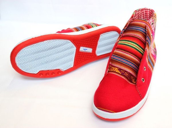 画像5: 伝統布のスニーカー　ミドルカット　（送料無料） (5)