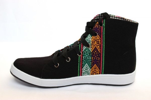 画像3: 伝統布のスニーカー（アンデスの布アワヨ）ミドルカット　送料無料 (3)