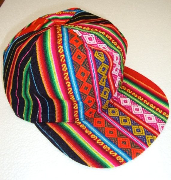 画像1: 伝統布アワヨの帽子 (キャップ)　送料無料 (1)