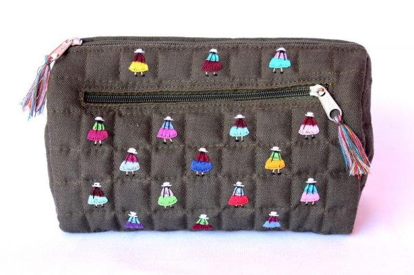 画像3: 手作り　アンデス刺繍化粧ポーチ(チョリタ)　送料込み (3)