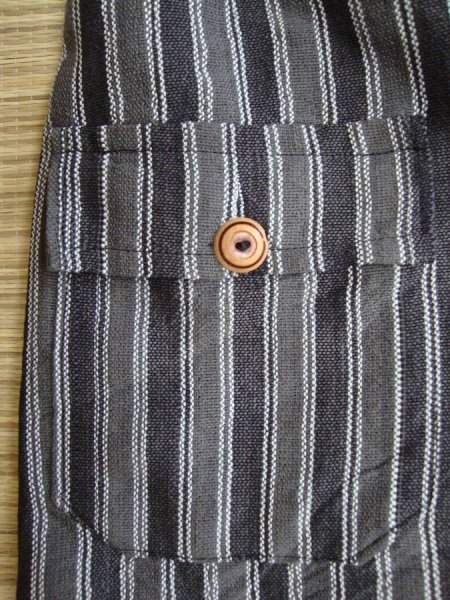 画像2: 綿100％　コットンパンツ グレイ (送料無料) (2)